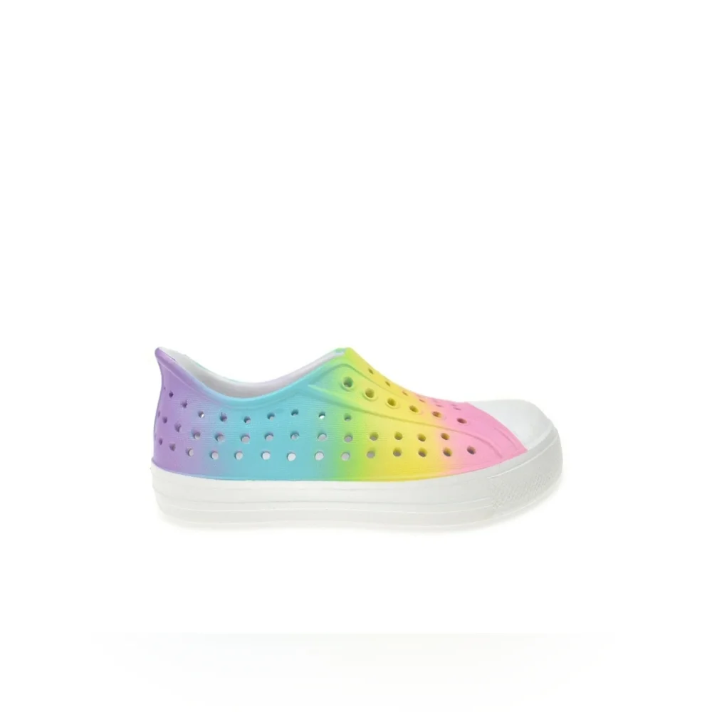 Playful Pink and Yellow Water Shoes with Ventilated Design